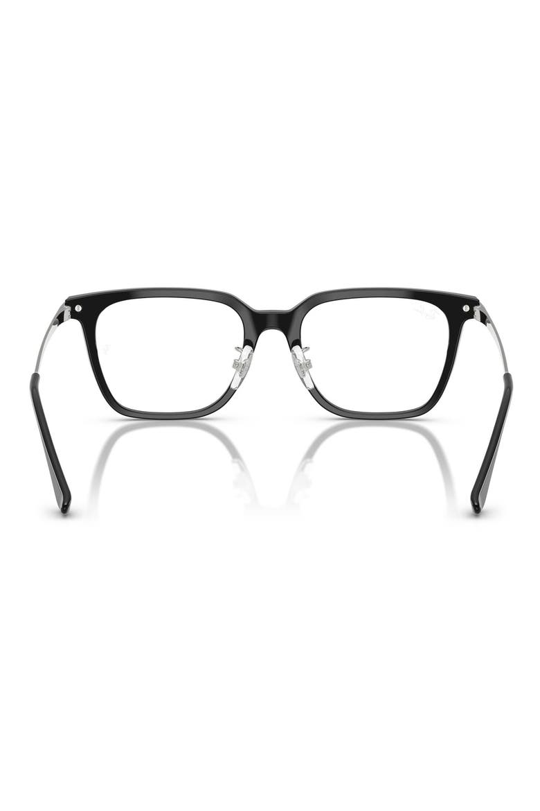 52mm Square Optical Glasses, Alternate, color, BLACK