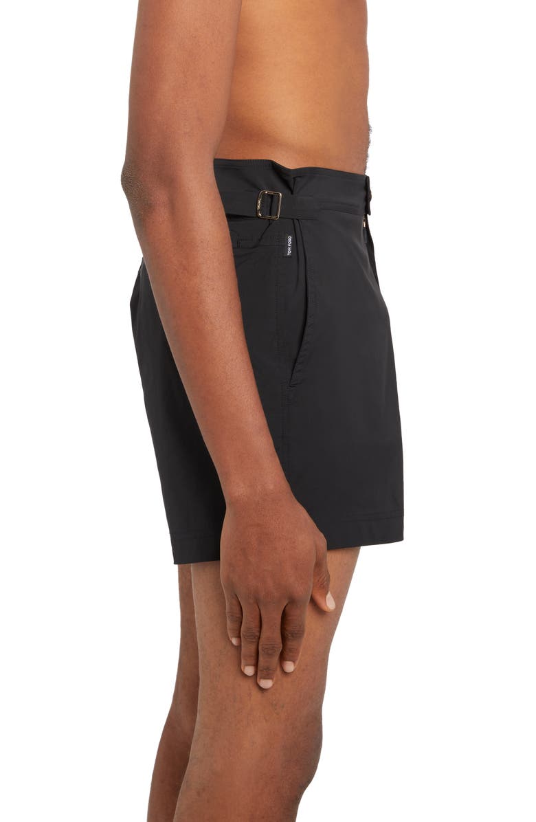 TOM FORD Compact Poplin Swim Trunks, Alternate, color, 