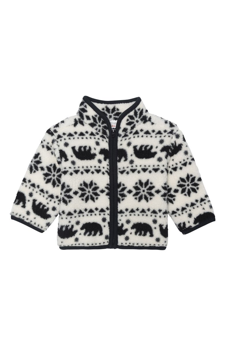 PL Baby by Petit Lem Fleece Jacket, Graphic T-Shirt & Joggers Set, Alternate, color, Fairisle
