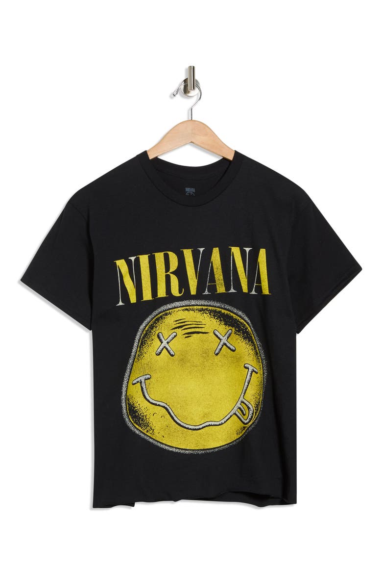 Nirvana Graphic T-Shirt, Alternate, color, SOLID BLACK