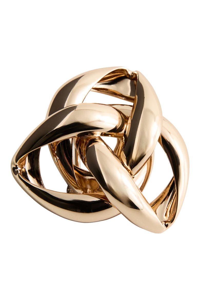 Intertwined Knot Earrings, Alternate, color, GOLD