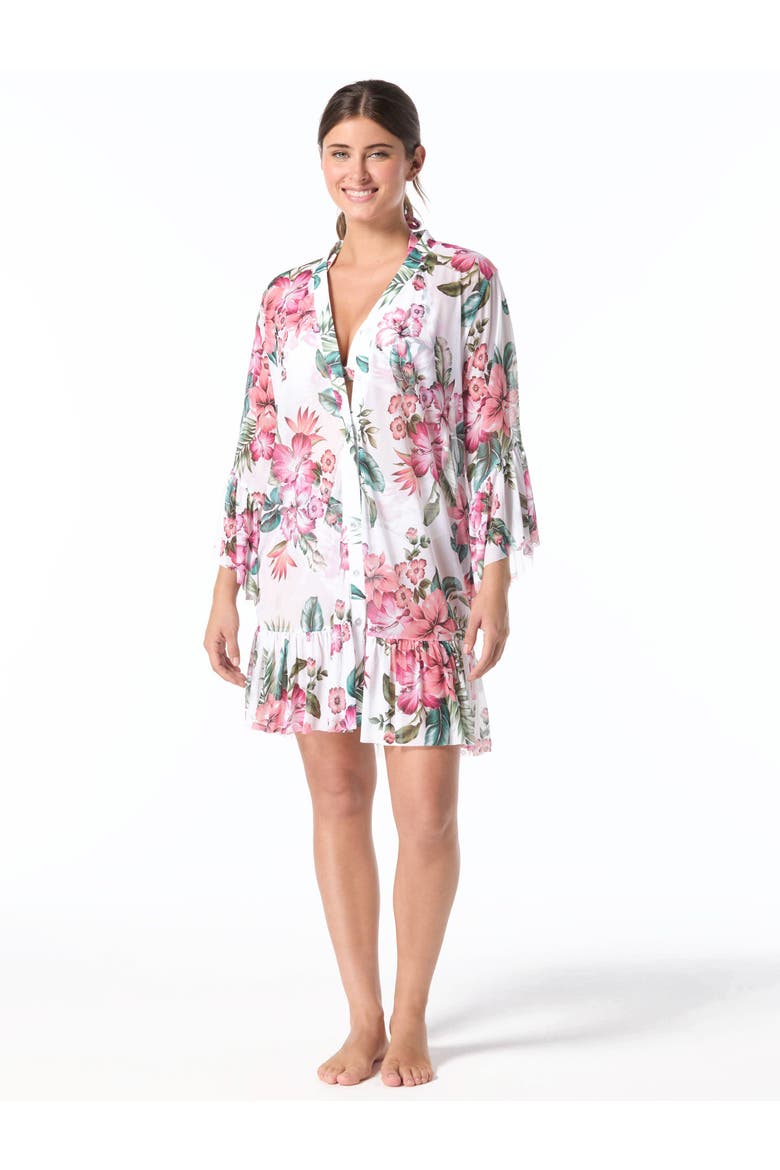 Lily Coverup Dress Swim, Main, color, White Mlti