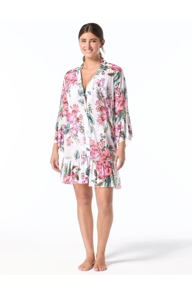 COCO REEF Lily Coverup Dress Swim, Main, color, White Mlti