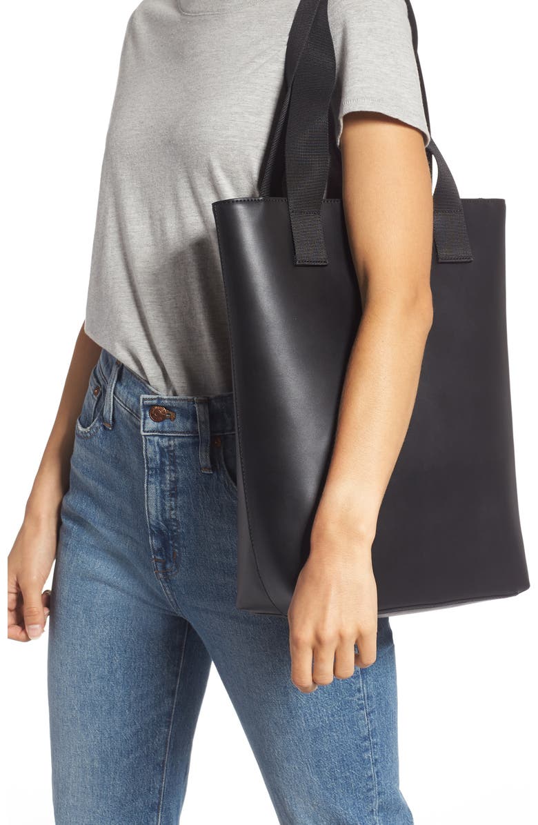 TOMMY JEANS Faux Leather Tote, Alternate, color,