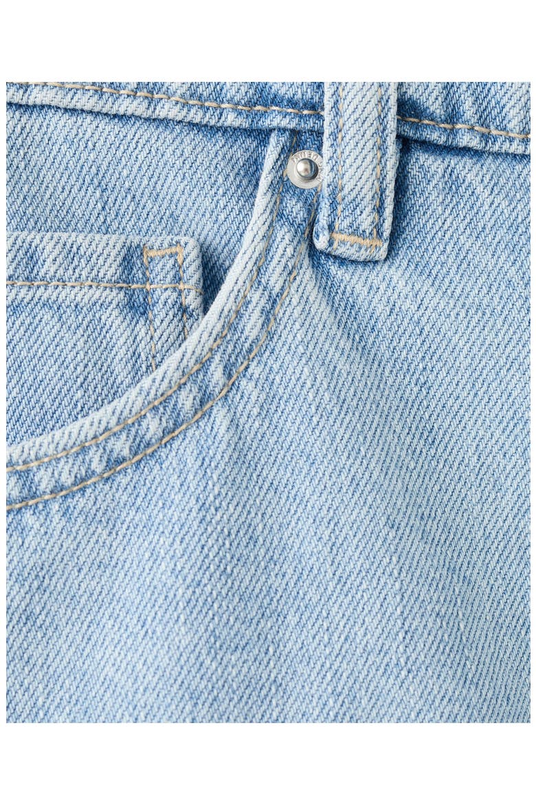 High Waist Straight Fit Denim Shorts, Alternate, color, LIGHT BLUE