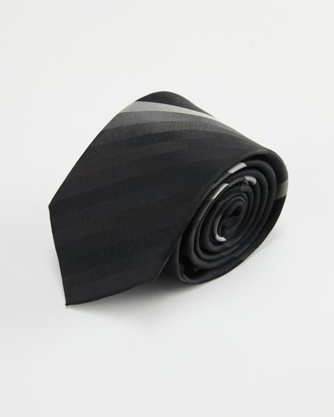Gradient Striped Silk Jacquard Tie