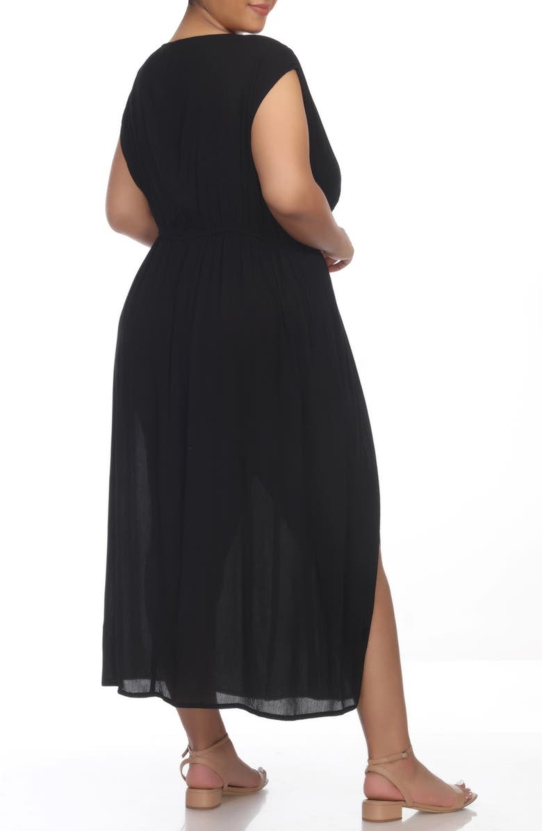 BOHO ME Maxi Cover Up Dress, Alternate, color, Black