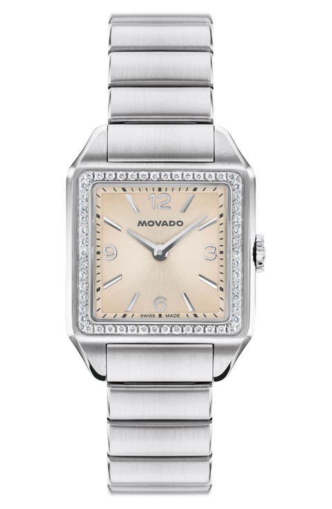 The Heritage 1917 Lab Grown Diamond Bezel Bracelet Watch, 25mm x 34mm