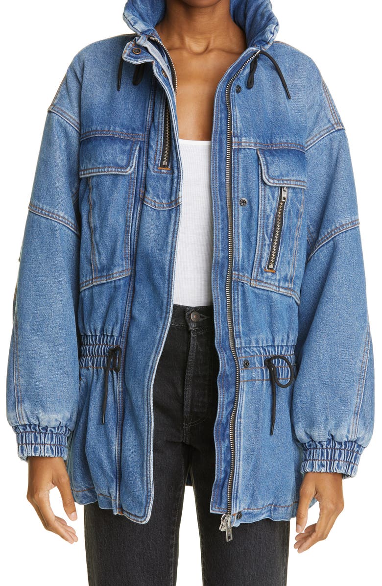 Alexander Wang Oversize Cotton Denim Field Jacket, Main, color, 