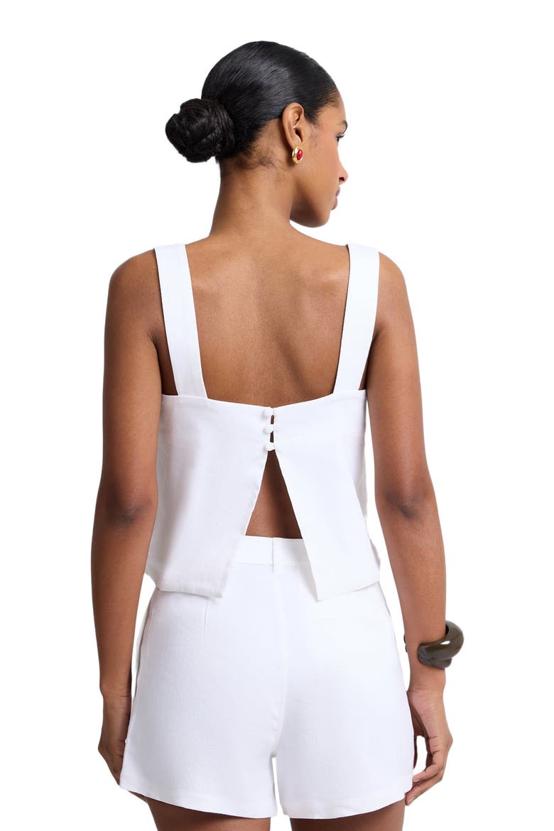 Open Back Shell Top, Alternate, color, White