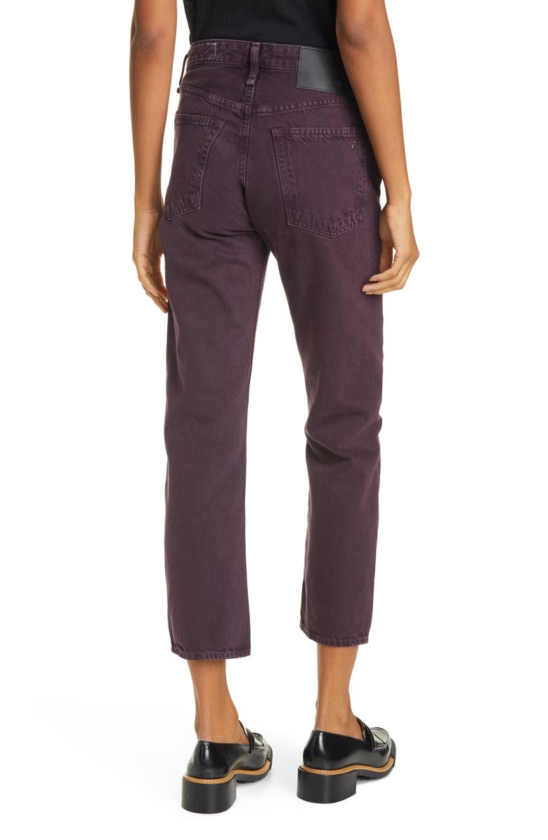 rag & bone Maya High Waist Ankle Slim Straight Leg Jeans, Alternate, color, 