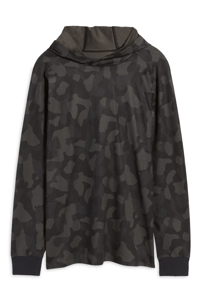 Live In Print Pullover Hoodie, Alternate, color, BLACK CAMO