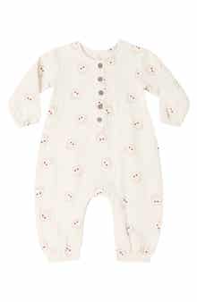 Heart Eyes Print Organic Cotton Romper