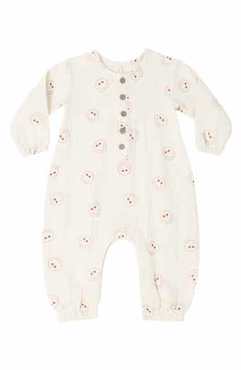 Heart Eyes Print Organic Cotton Romper