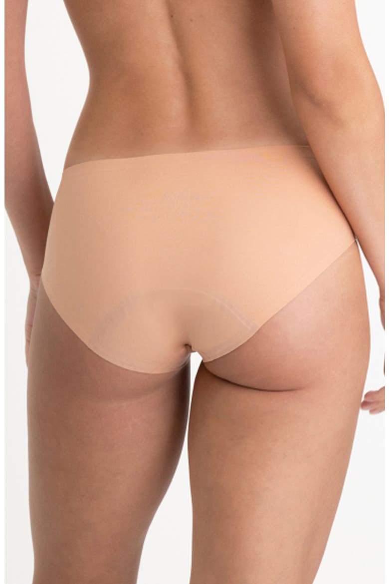 Period & Leakproof Regular Absorbency Stretch Bikini, Alternate, color, SMOOTH TERRACOTTA