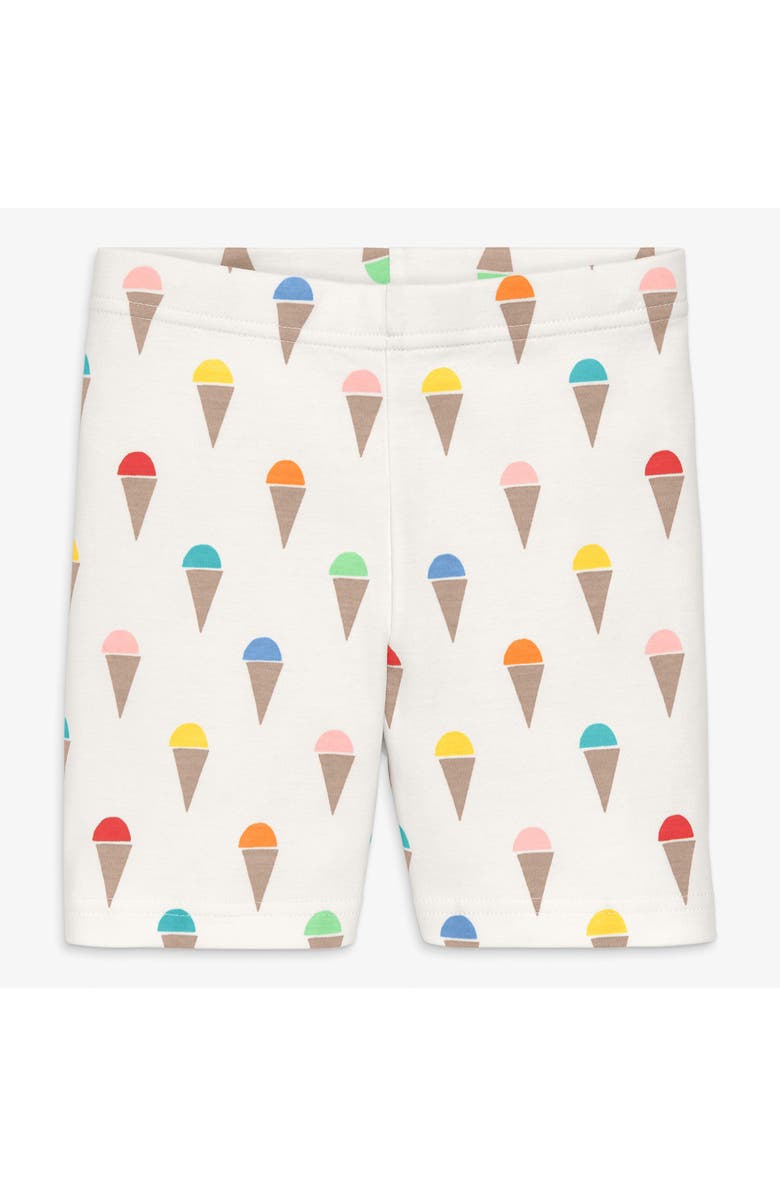 Primary Kids Organic Pj Short In Rainbow Scoops, Main, color, Ivory Rainbow Ice Cream Cones