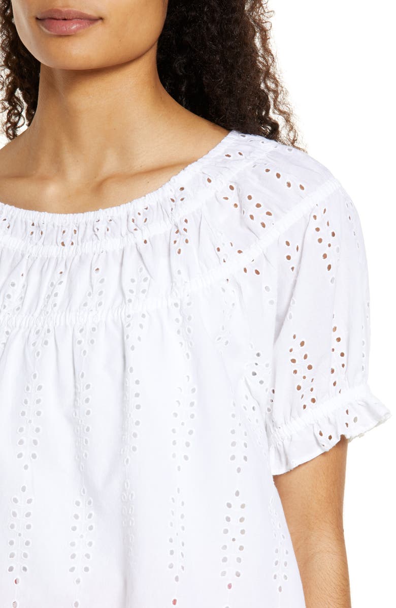 Caslon<sup>®</sup> Eyelet Cotton Top, Alternate, color, 