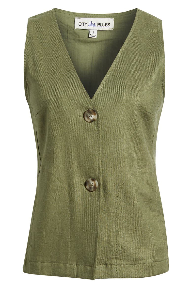 Relaxed Fit Vest, Alternate, color, OLIVE