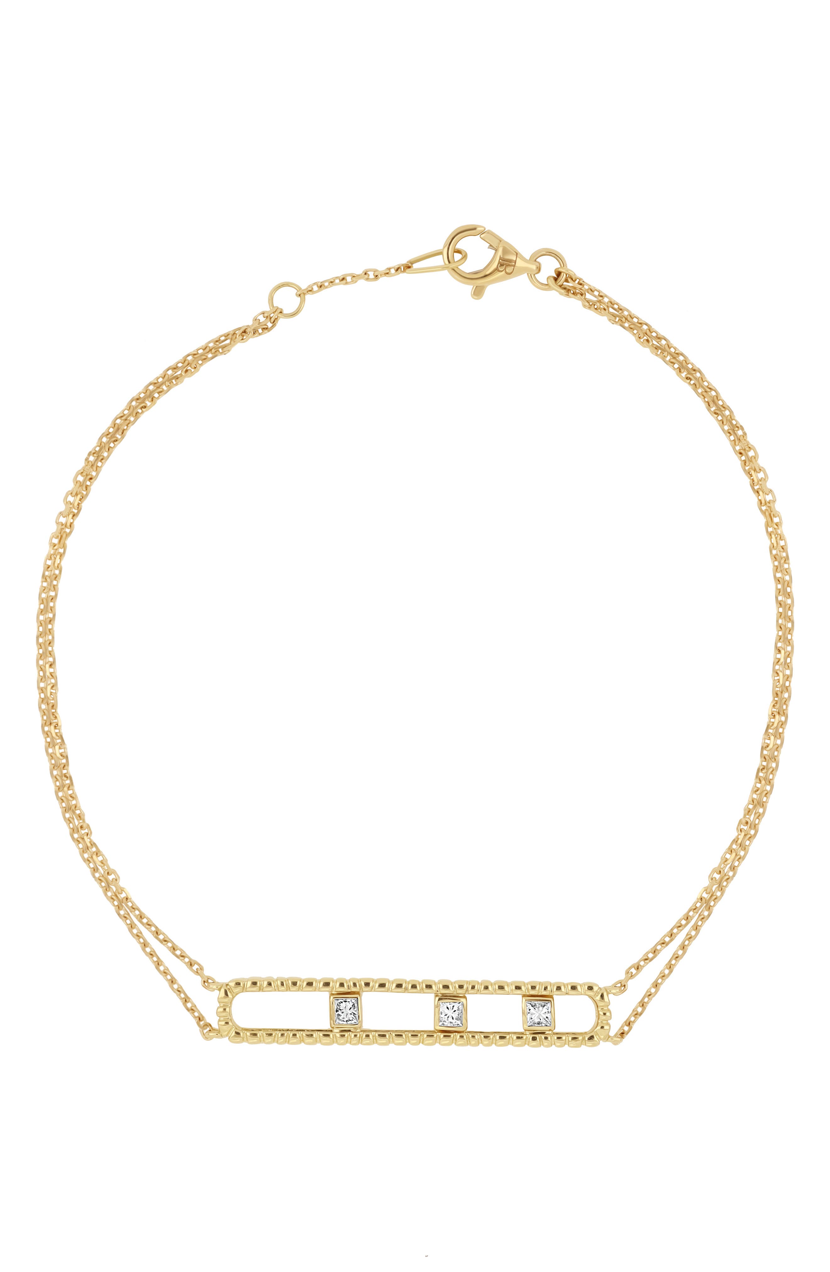 18k Gold Mykonos Diamond ID Bracelet