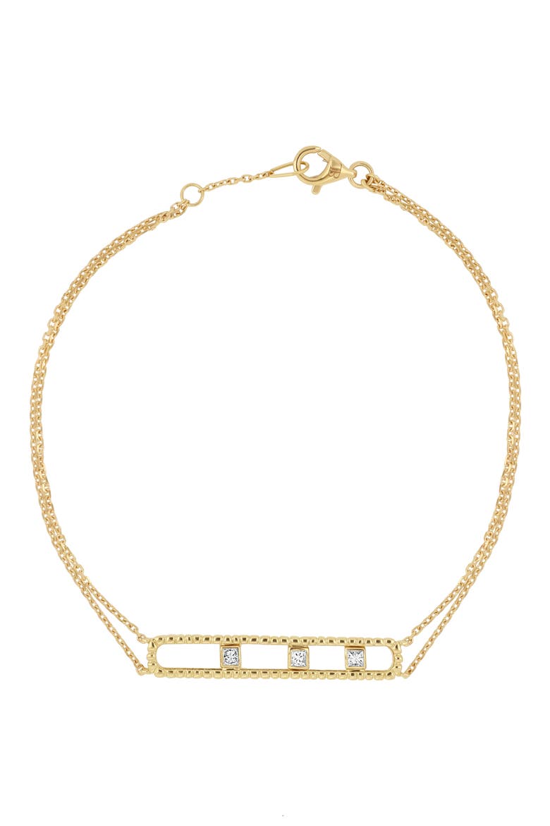 18k Gold Mykonos Diamond ID Bracelet, Main, color, GOLD