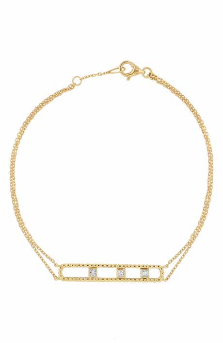 18k Gold Mykonos Diamond ID Bracelet