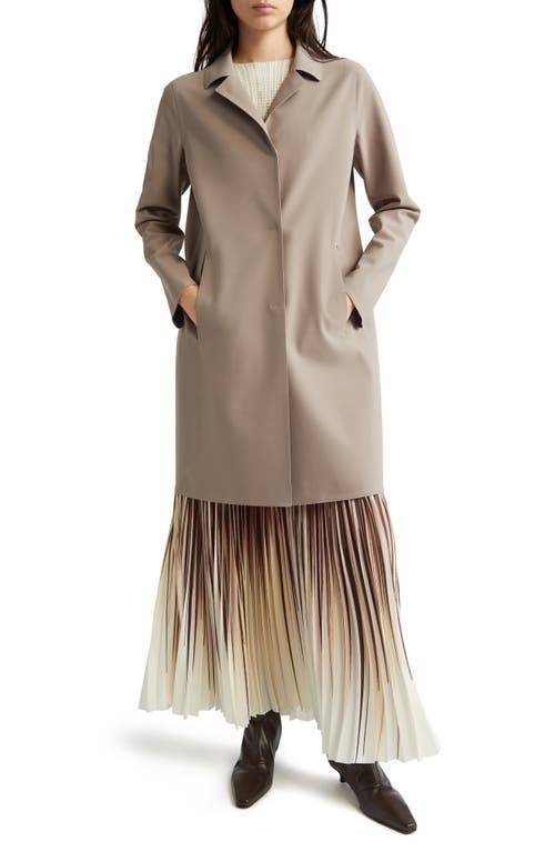 Herno Pef Snap Front Scuba Coat In Taupe