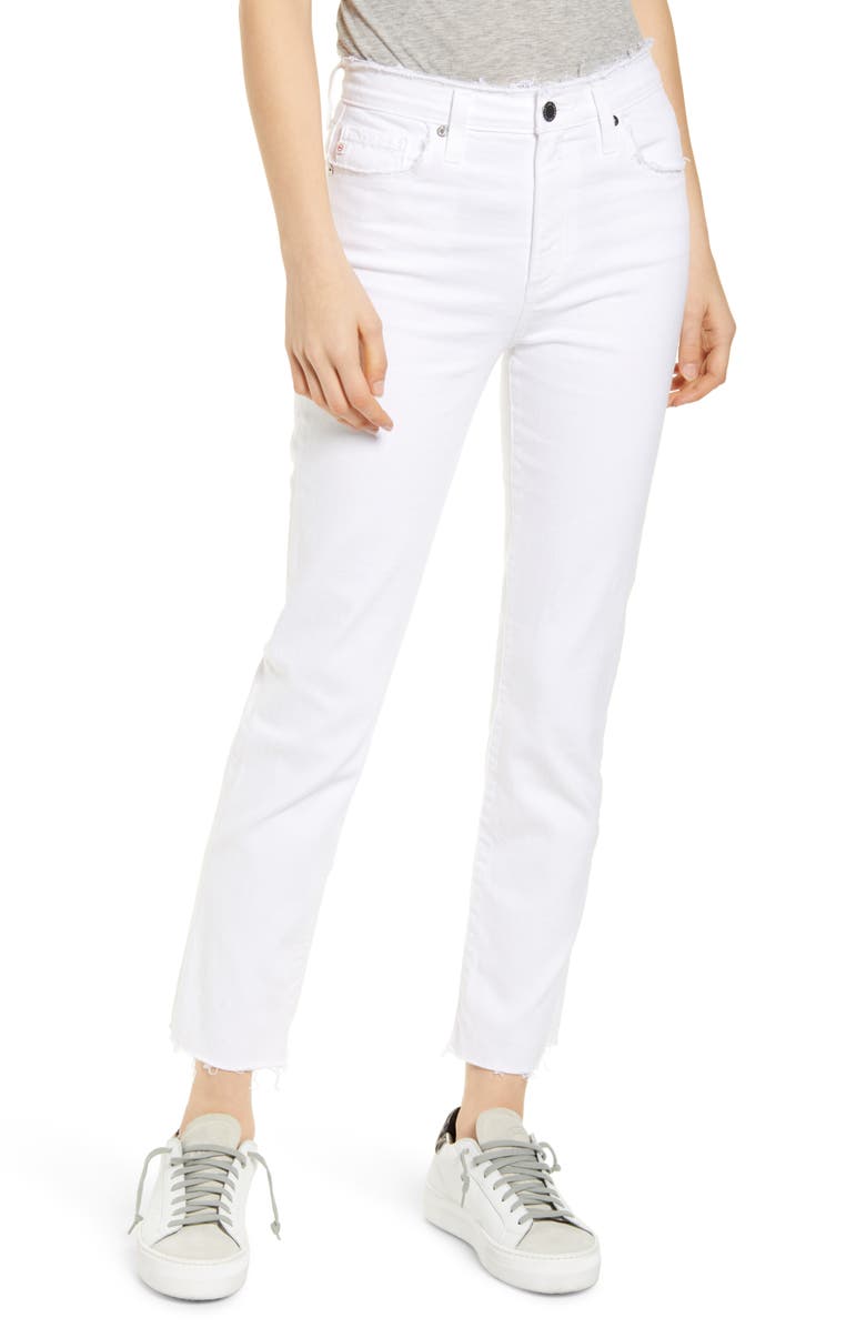 AG The Isabelle High Waist Ankle Straight Leg Jeans, Main, color, 
