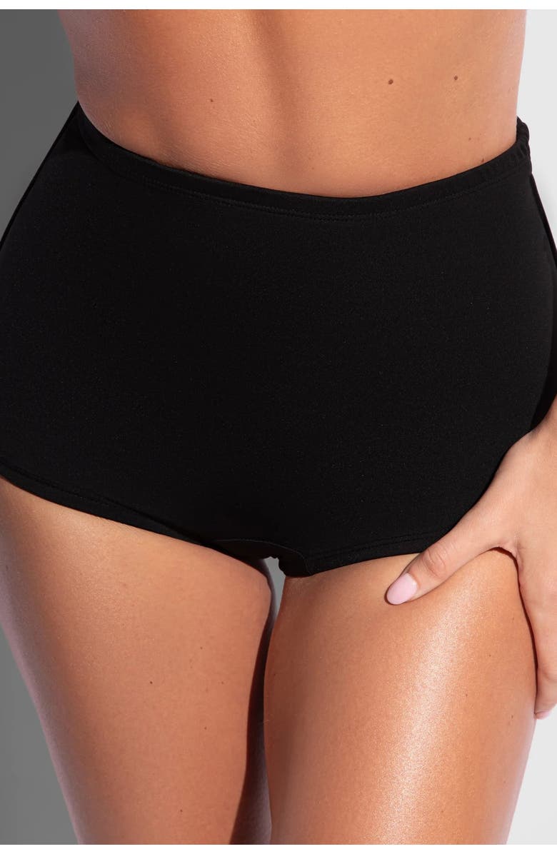 TA3 Boyshort Smoothing Bikini Bottoms, Alternate, color, Black