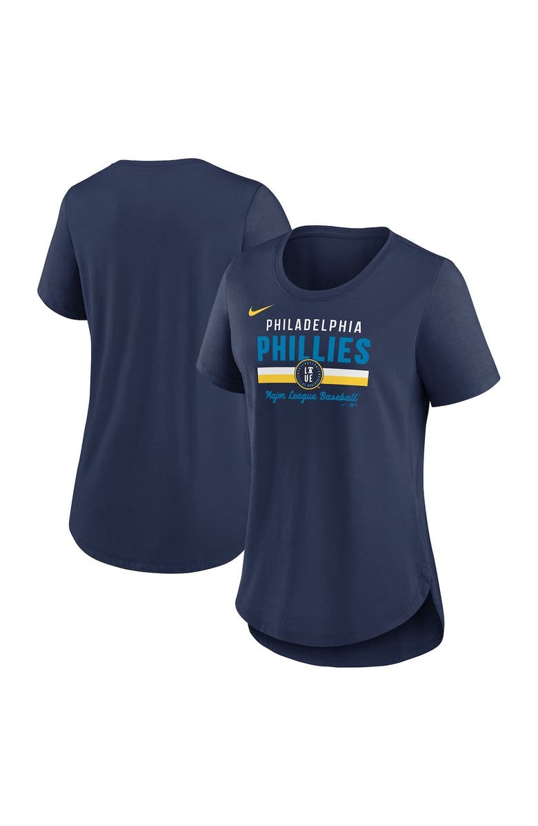 Nike Women's Nike Navy Philadelphia Phillies City Connect Lockup Tri-Blend T-Shirt, Main, color, Navy