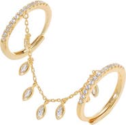 BY ADINA EDEN Double Dangling Marquise CZ Double Ring