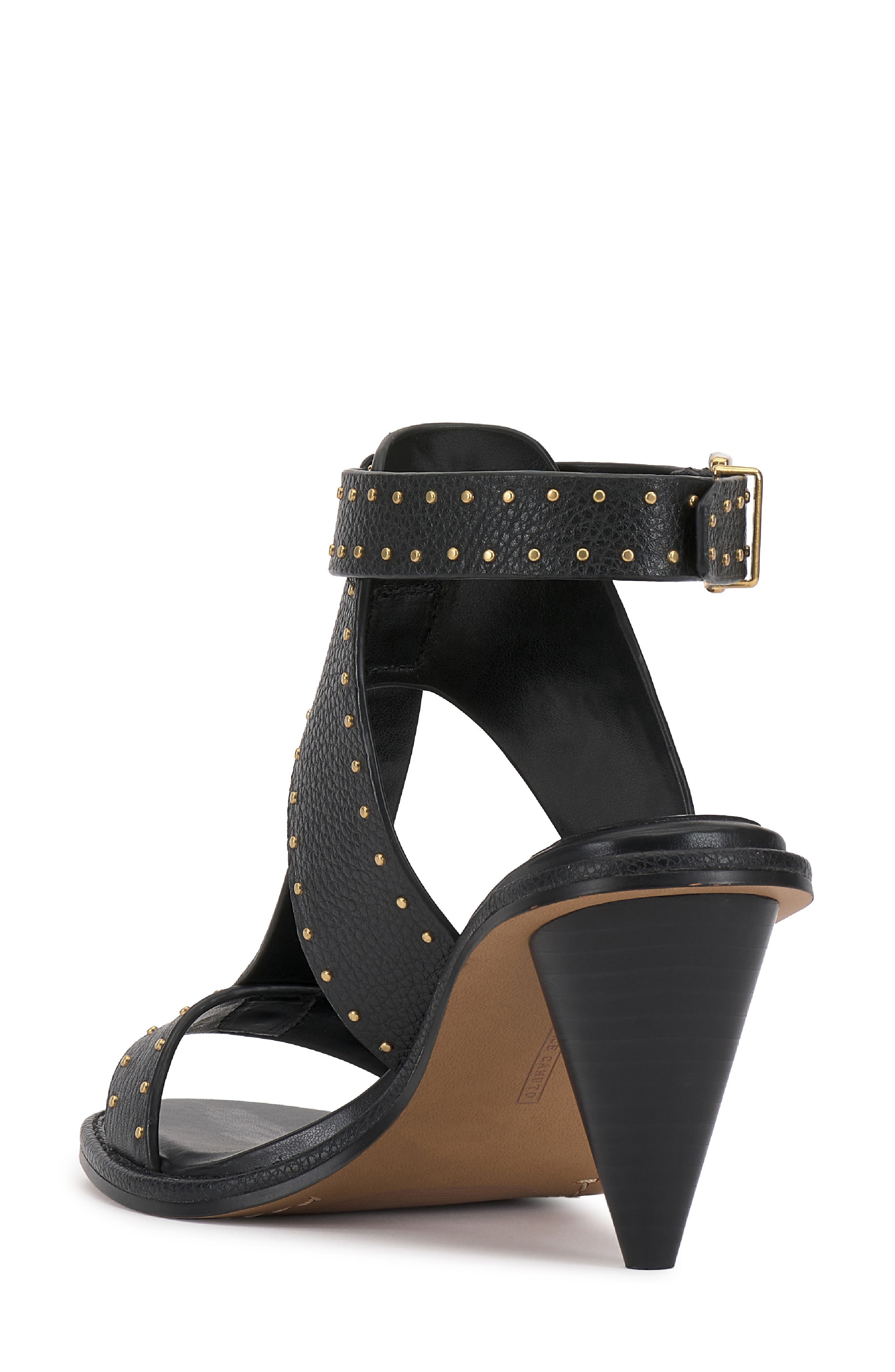 Vince Camuto Faunie T-Strap Sandal, Alternate, color, Black