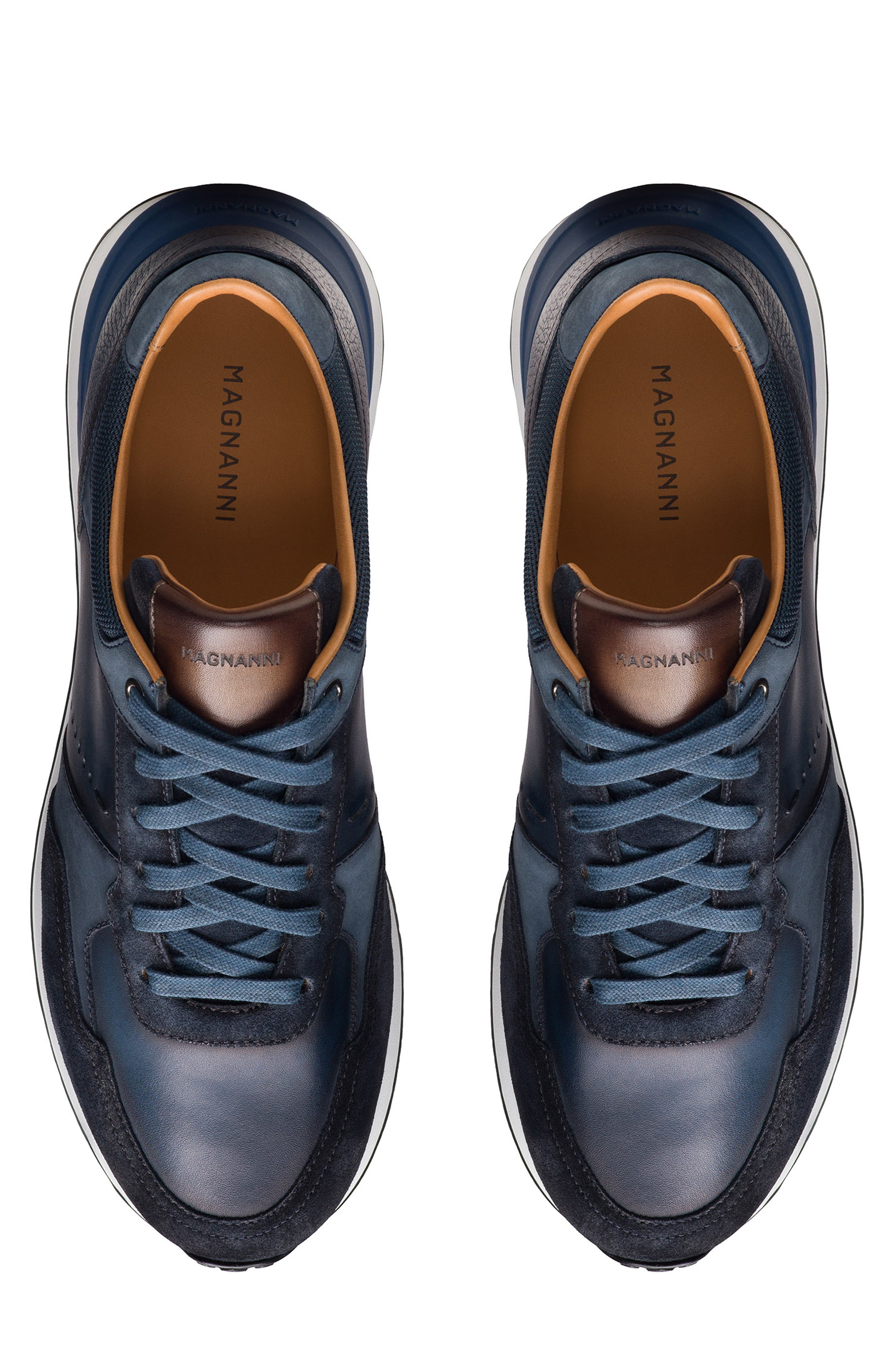 Magnanni Savi Low Top Sneaker, Alternate, color, Navy