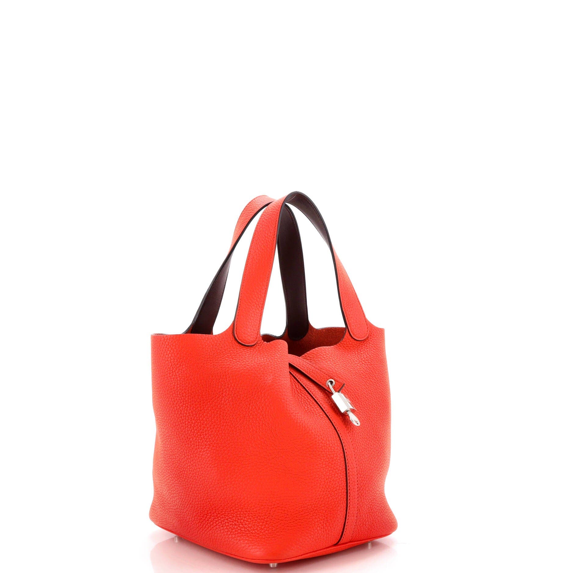Picotin Lock Bag Clemence MM, Alternate, color, Orange Poppy
