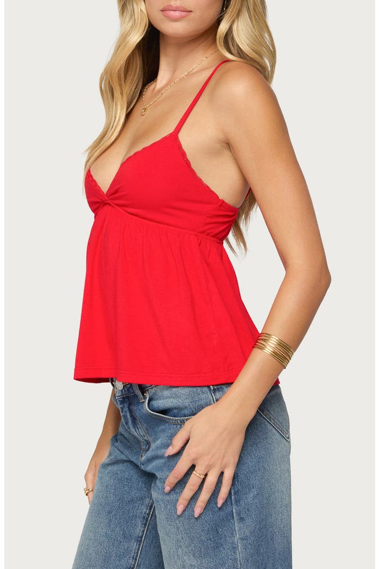 Belen Lace Babydoll Top, Alternate, color, RED