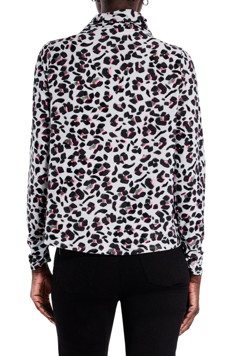 NIC+ZOE Cheetah Pop Turtleneck Top, Alternate, color,