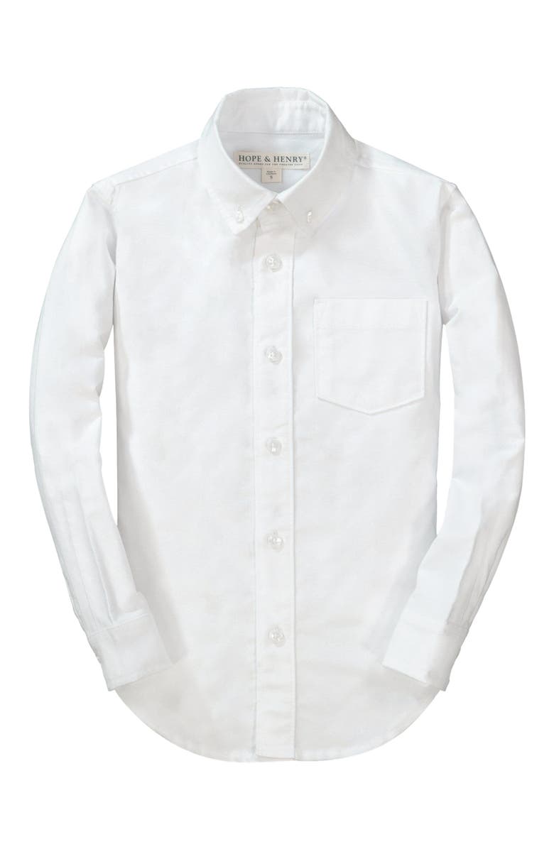 Hope & Henry Boys' Classic Oxford Button Down Shirt, Kids, Main, color, 