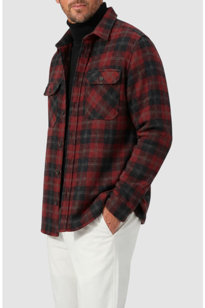 Stonecreek Plaid Overshirt, Alternate, color, BURGUNDY