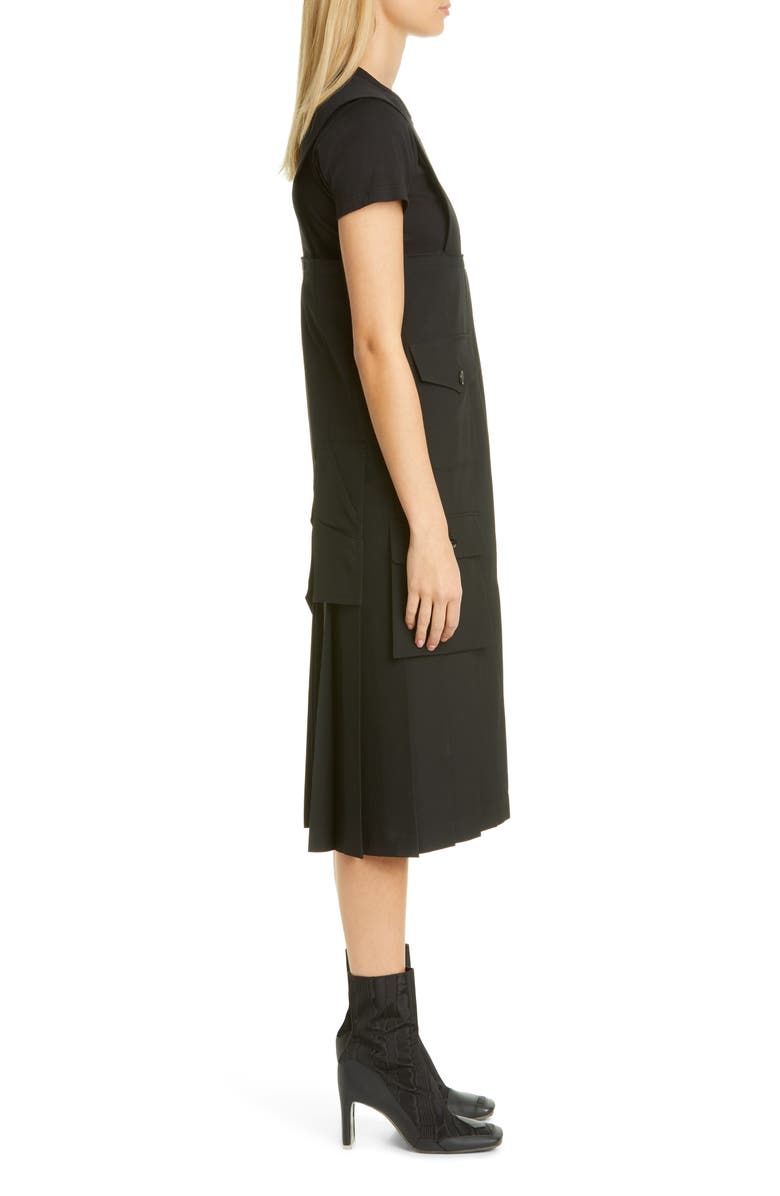 Comme des Garçons Suspender Wool Utility Skirt, Alternate, color, 