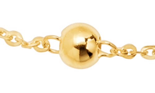 Frankie & Zoe Beaded Station Anklet In Gold