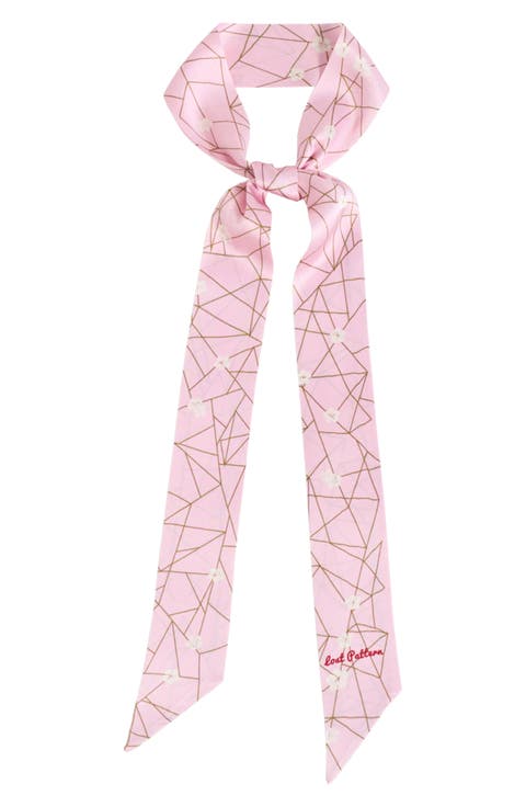 Almond Blossom Skinny Silk Scarf