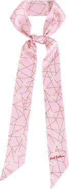 Lost Pattern Almond Blossom Skinny Silk Scarf