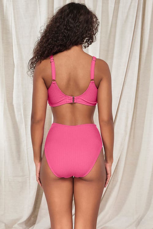 Pacifica By Sunsets Astrid High Waist Bikini Swim Bottoms In Dragon Fruit