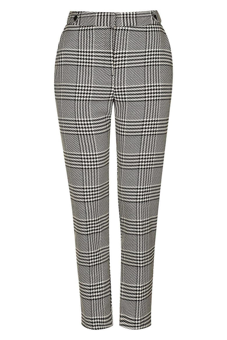 Check Print Cigarette Pants, Alternate, color, GREY