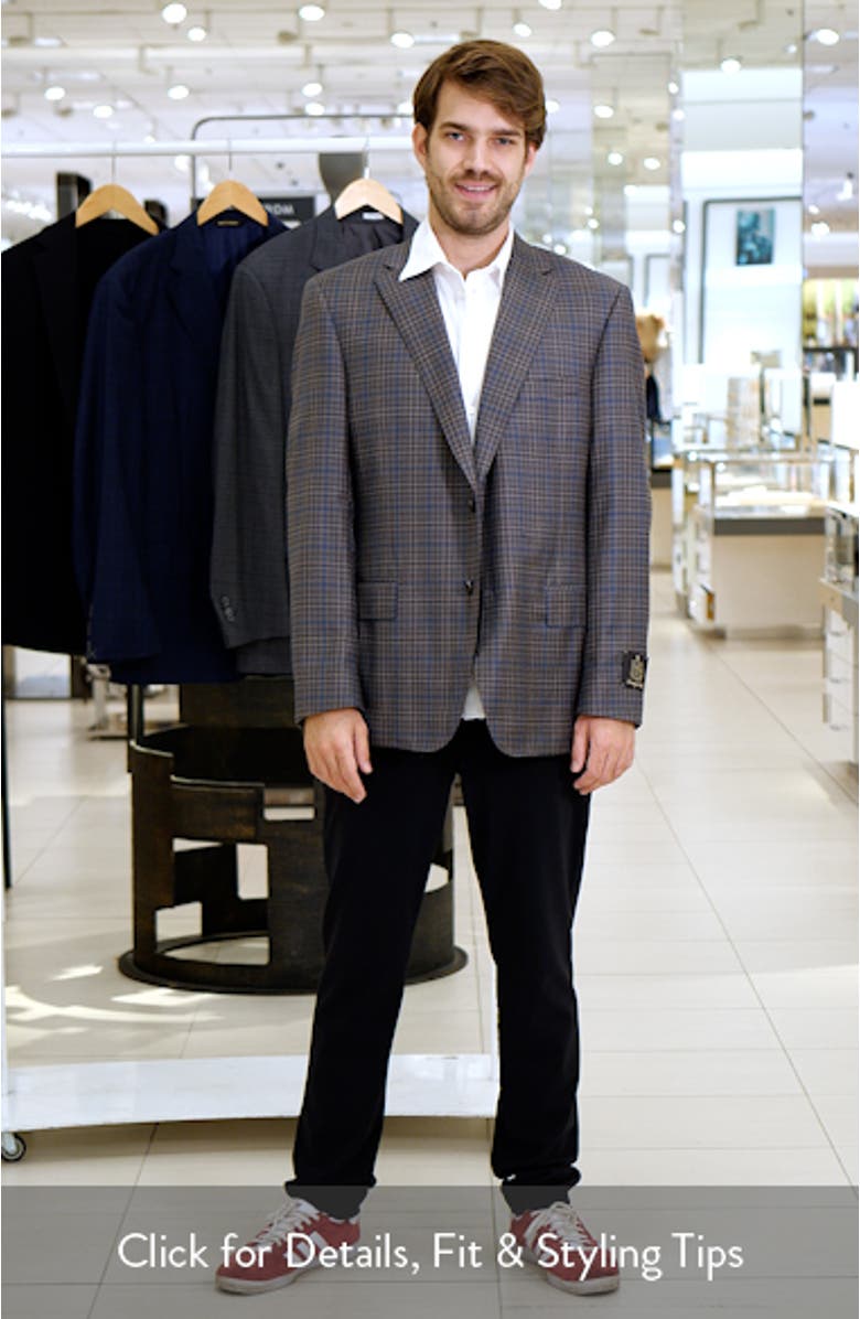 Brown Overcheck Wool Sport Coat, sales video thumbnail