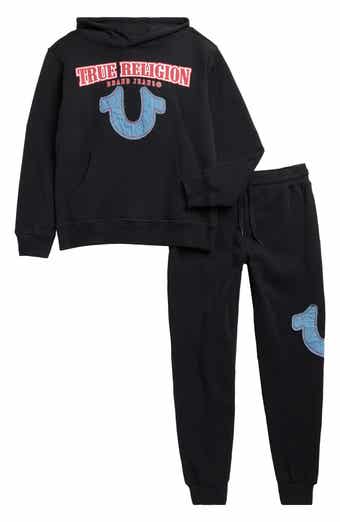 True Religion Horseshoe Logo Appliqué Hoodie & Joggers Set