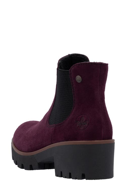 Rieker Amalia Ankle Chelsea Boot In Burgundy
