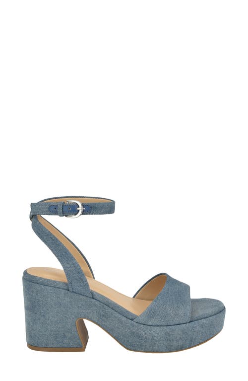 Calvin Klein Summer Ankle Strap Sandal In Medium Blue