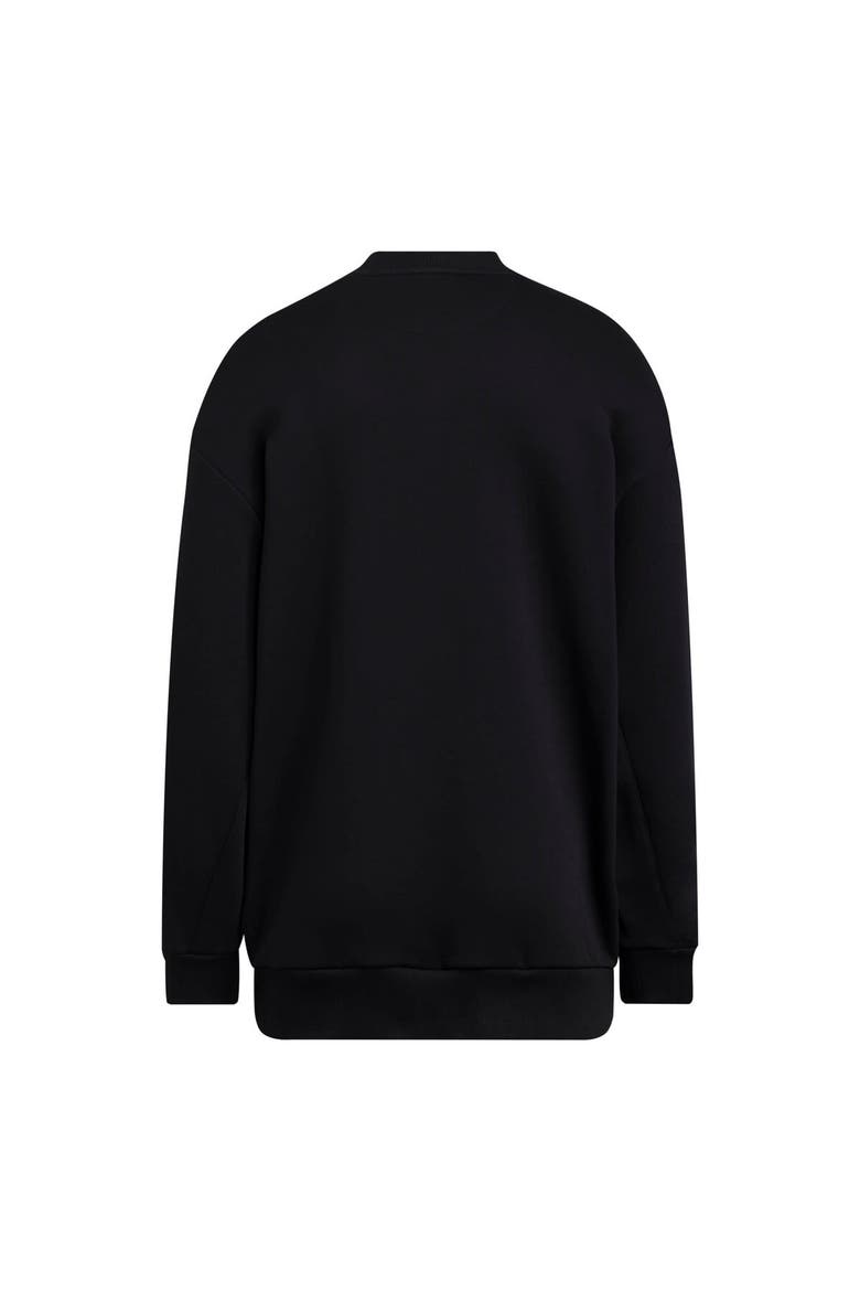 Women's adidas Black Washington Huskies Oversized Crewneck Pullover, Alternate, color, Black