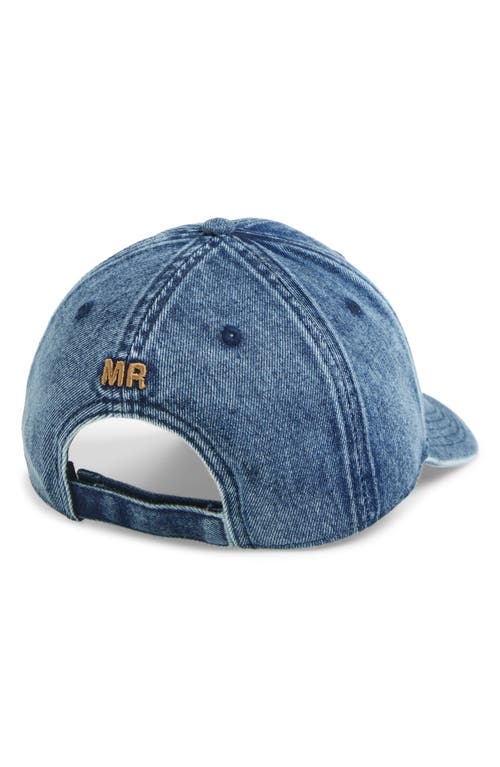 MARTINE ROSE MARTINE ROSE SIGNATURE EMBROIDERED DENIM BASEBALL CAP