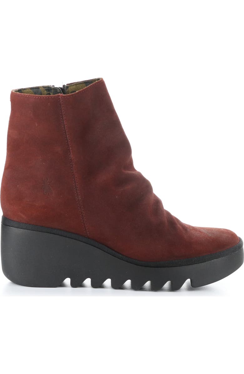 Fly London Baan Platform Wedge Bootie, Alternate, color, 002 Oxblood Oil Suede